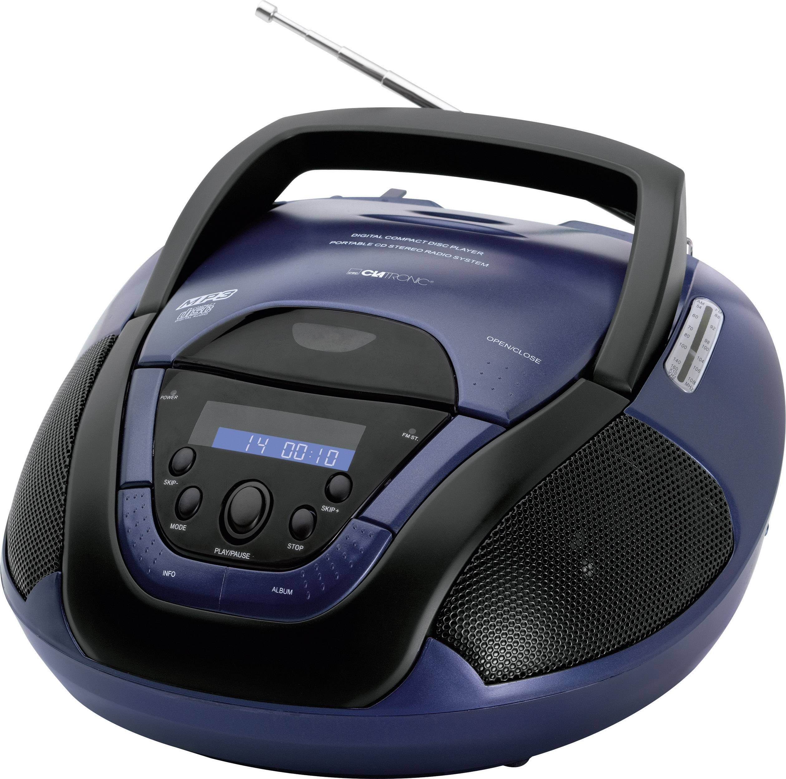 Clatronic SR 827 blau-schwarz CD-Radio Radiorecorder Schwarz, Blau