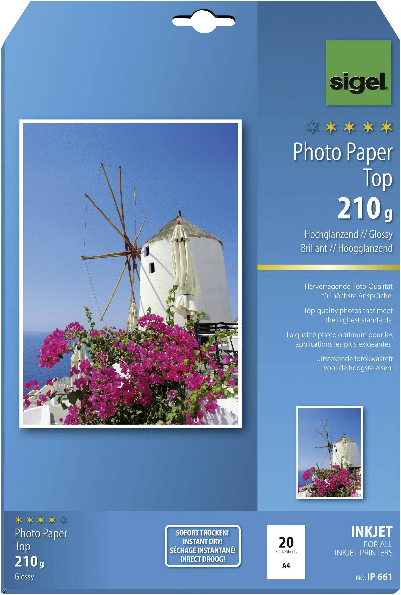 Sigel Fotopapier Top, IP661, , , , 20 Blatt