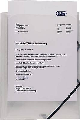 Eckspannermappe polyvision A4 PP 3 Klappen farblos