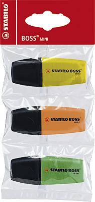 STABILO BOSS MINIpop/07-3-11 gelb, orange, grün Inh.3