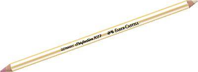 Ein beiger Bleistift mit der Aufschrift 'Faber-Castell', 'Germany' und 'Perfection 7058'.