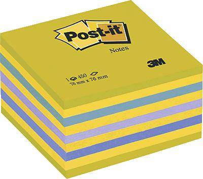 Haftnotizwürfel 76x76mm farbig Lollipop blau