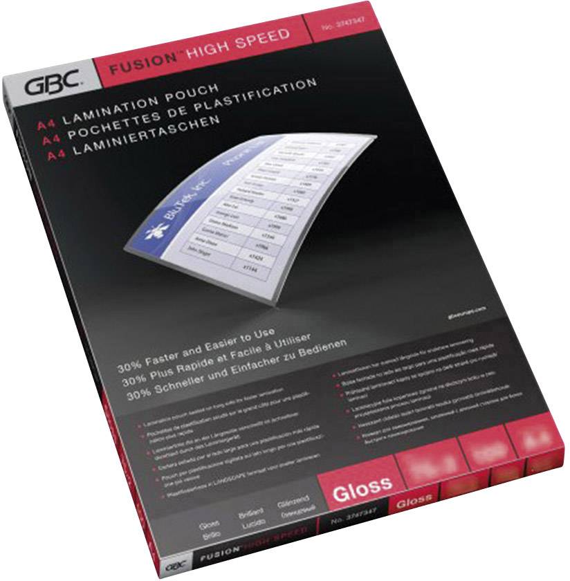 GBC Laminierfolie DIN A4 80 micron glänzend HighSpeed 100 St.