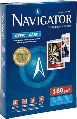Navigator Office Card A4 160g/qm weiß VE=250 Blatt