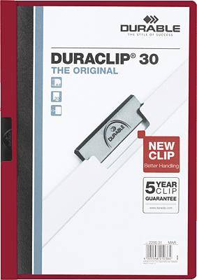 Durable DURACLIP 30 220031 DIN A4 Aubergine
