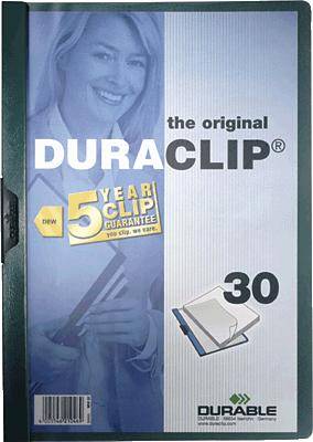 Durable DURACLIP 30 220032 DIN A4 Petrol, Dunkelgrün