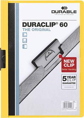 Durable Klemmmappe DURACLIP 60 220904 DIN A4 Gelb