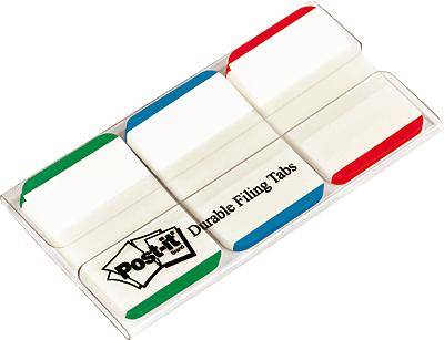 Post-it Index Strong/686L-GBR 25,4x38 mm grün/blau/rot Inh.66 Blatt