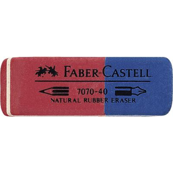 Faber-Castell 187040 Gomme rouge, bleu