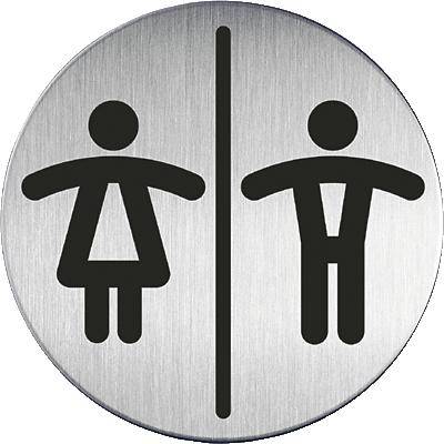 DURABLE Piktogramm "WC Damen & Herren", Durchmesser: 83 mm