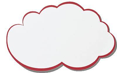 FRANKEN Moderations-Wolken/UMZ WM 14x23cm weiß/rot Inh.20