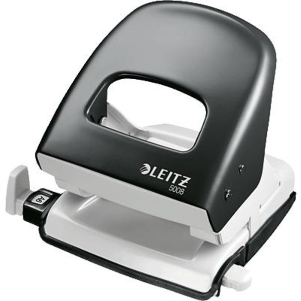 Leitz 50080095 Perforateur de bureau New NeXXt noir format de réglage max.: A4 30 feuilles (80 g/m²)