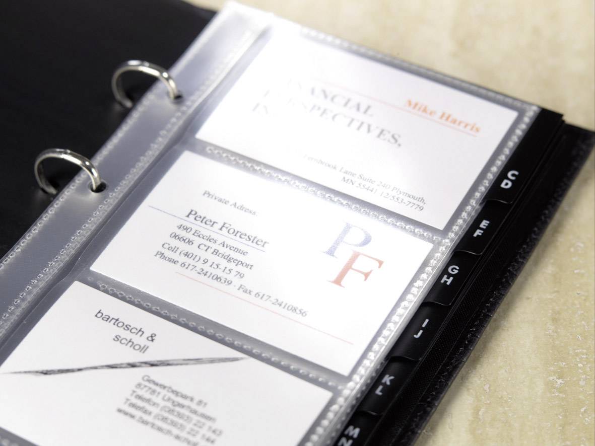 Sigel Visitenkartenhülle Visitenkartenmappe VZ350 max. Anzahl der Karten:80 Karten 10 St.