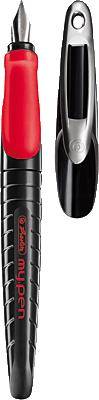 Herlitz Schulfüllhalter my.pen /10999738 schwarz/rot M-Feder