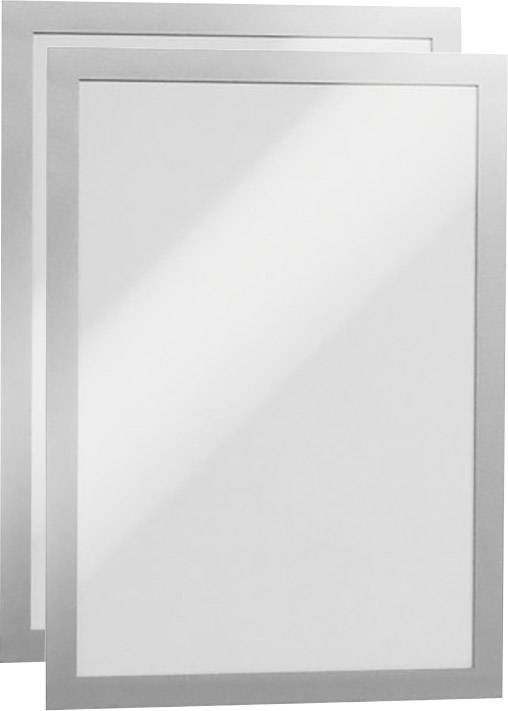 Durable 487223 DURAFRAME A4 - 4872 Info-Rahmen, selbstklebend DIN A4 Silber (B x H) 236mm x 322mm 2St.