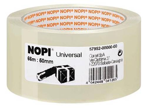 Nopi 57952 Packband Nopi® Transparent (L x B) 66m x 50mm 66m