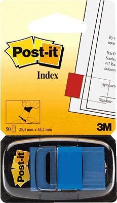 Post-it Haftstreifenspender Index 680-2 Farbe des Haftstreifens: Blau 7000029853