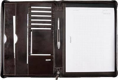 Alassio Konferenzmappe Monaco - Premium/30054 ca. 33x25x3,5cm dunkelbraun Leder