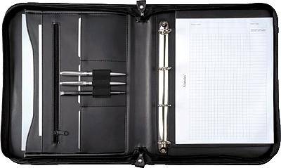 Alassio Konferenzmappen aus Echt Leder/30014 ca. 36x28,5x4cm schwarz