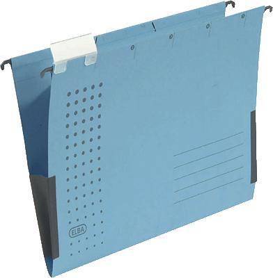 Hängetasche chic A4 230g/qm Karton mit Leinenfröschen blau VE=5 Stück