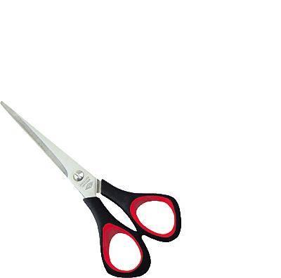 Wedo Schere Universal ergonomischer Soft-Griff - 97665 16,0cm schwarz/rot spitz