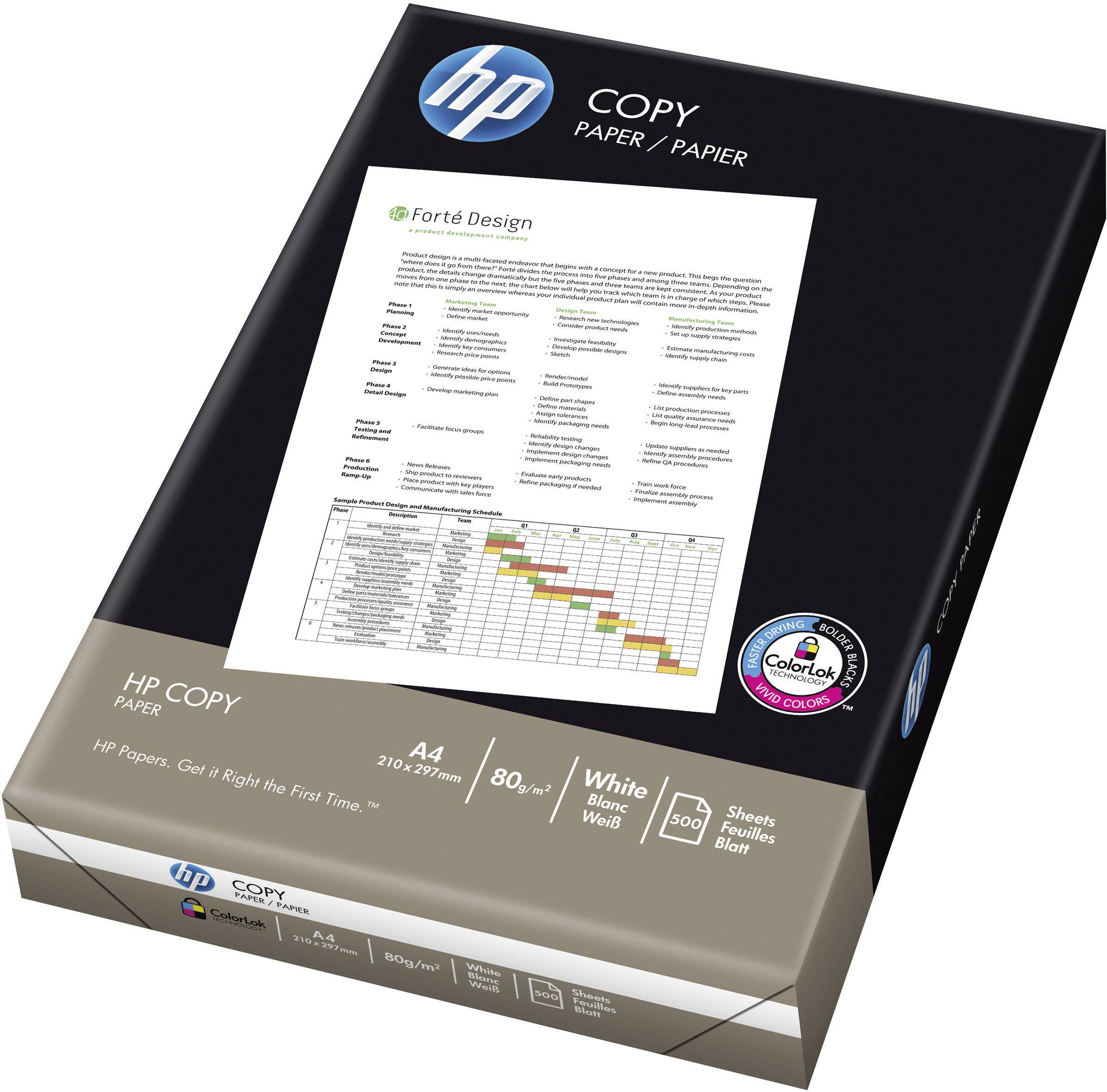 HP Copy   Universal Druckerpapier Kopierpapier DIN A4 80 g/m² 2500 Blatt Weiß