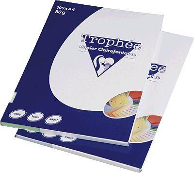 Clairefontaine Trophée Pastell PPP 4101C Farbiges Druckerpapier DIN A4 100 Blatt Blau