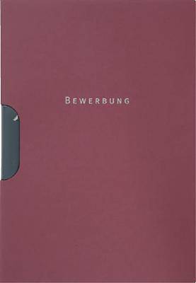 Bewerbungsmappe job excellent mit clip-fix Karton für 30 Blatt bordeaux