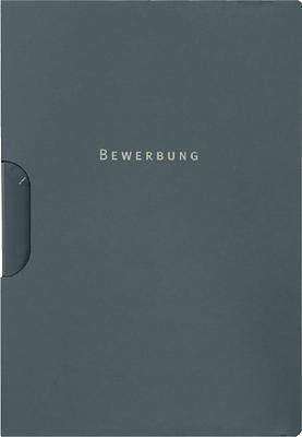 Bewerbungsmappe job excellent mit clip-fix Karton für 30 Blatt anthrazit