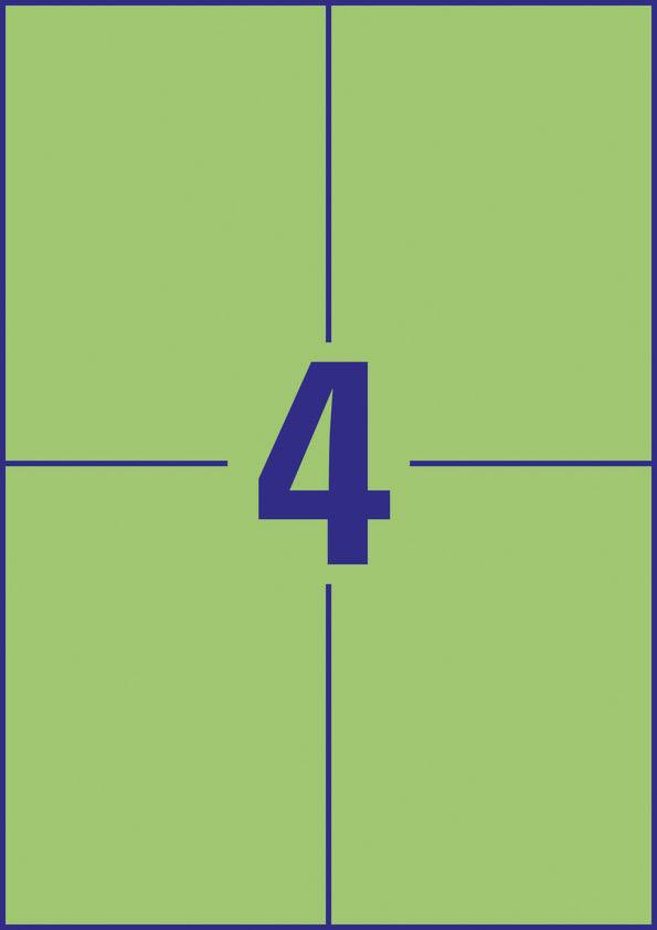 Avery-Zweckform 3458 Universal-Etiketten 105 x 48 mm Papier Grün 400 St. Permanent haftend Tintenstrahldrucker, Laserdrucker, Farblaserdrucker