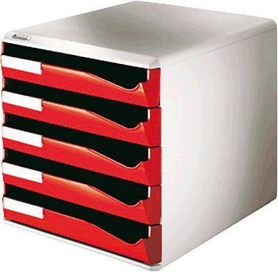 Leitz Bürobox 5 Schübe/5280-00-25 291x352x292mm rot
