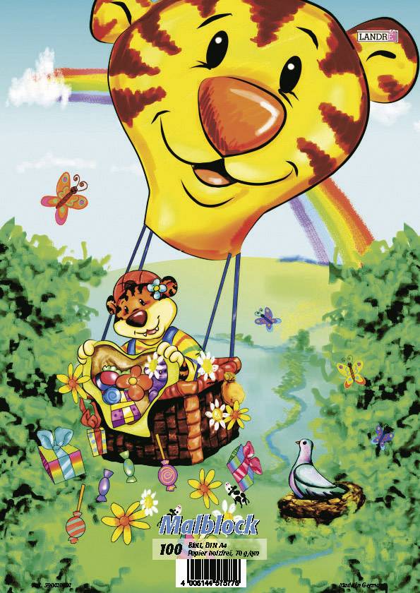 LANDRÉ Malblöcke/390410001 DIN A4 70 g/qm Inh.100 Blatt