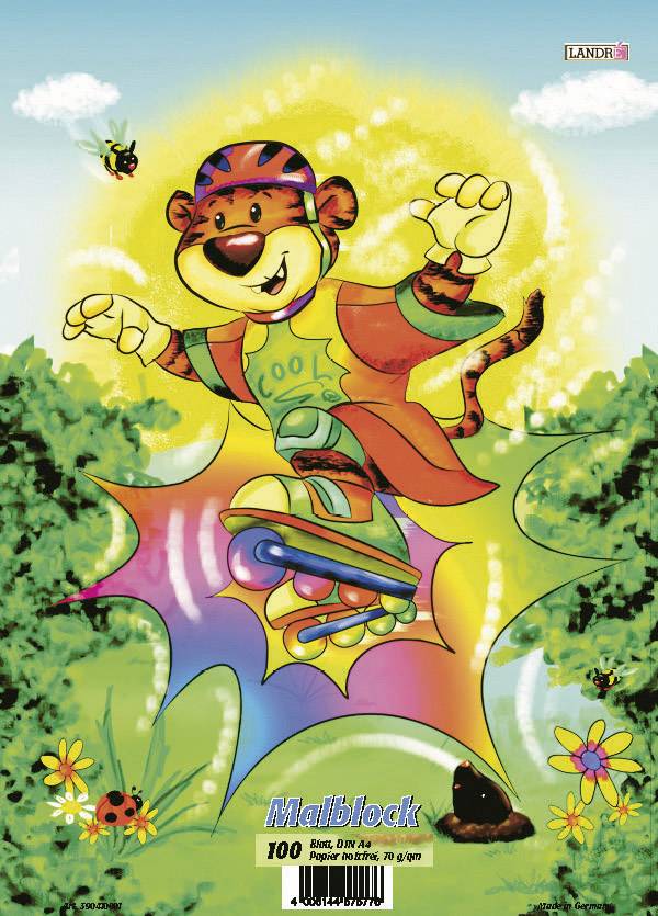 LANDRÉ Malblöcke/390410001 DIN A4 70 g/qm Inh.100 Blatt