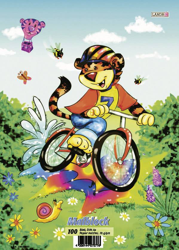 LANDRÉ Malblöcke/390410001 DIN A4 70 g/qm Inh.100 Blatt