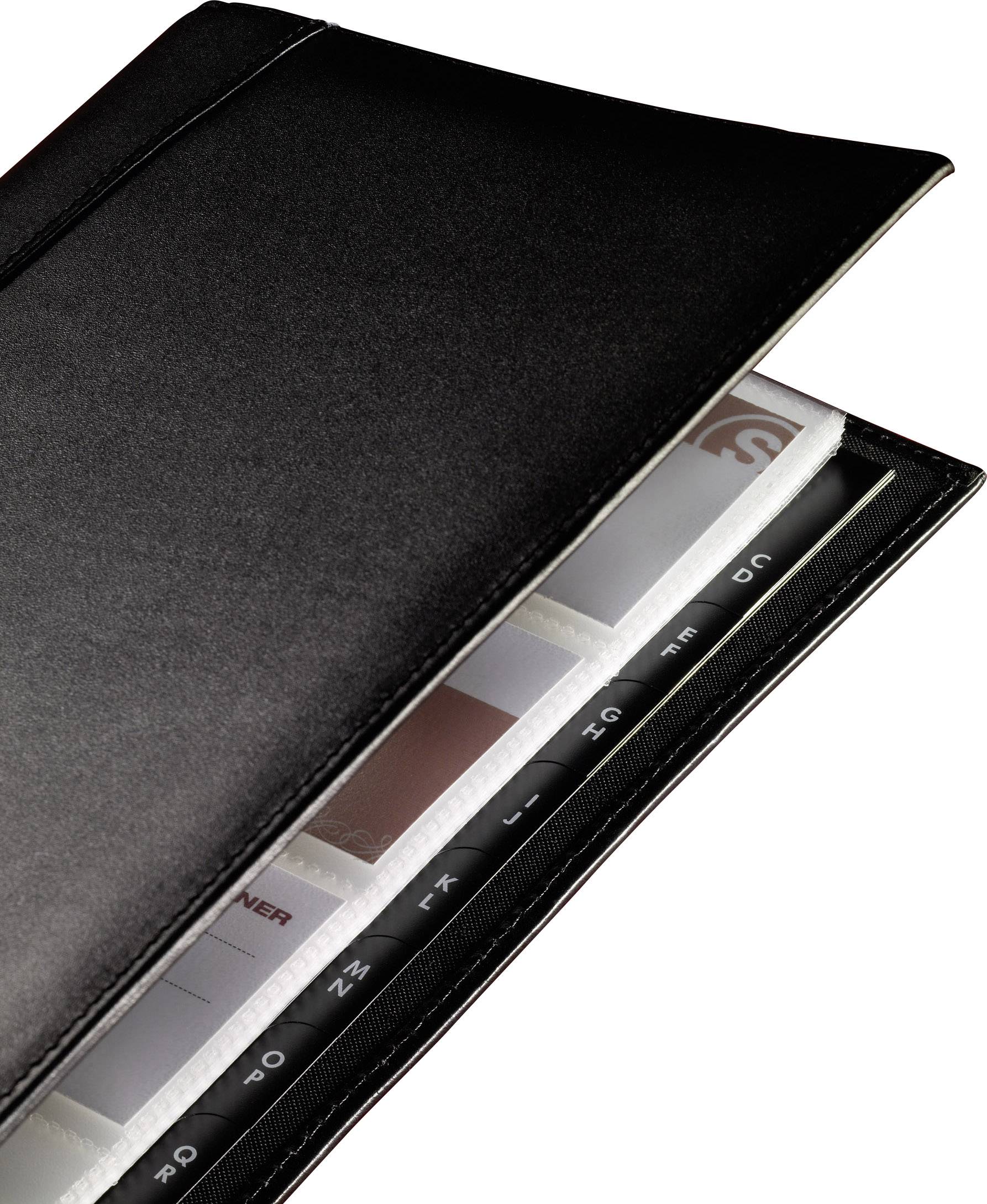 Sigel VZ204 Torino Visitenkartenringbuch 160 Karten (B x H x T) 160 x 275 x 35 mm Schwarz Rindsleder