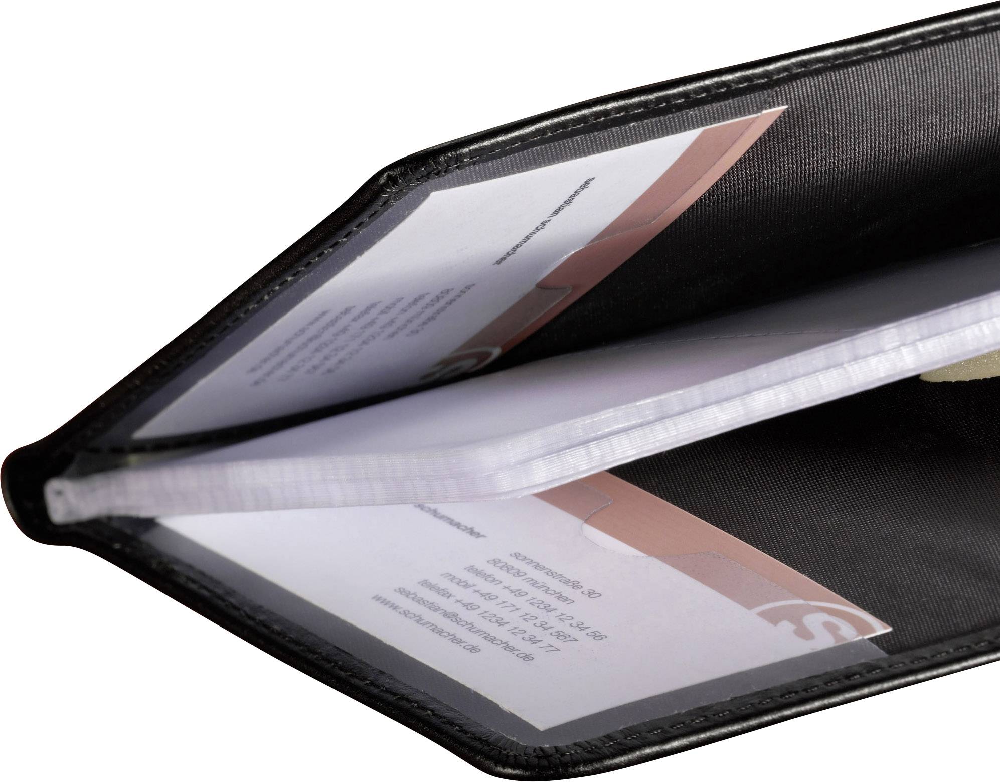 Sigel VZ202 Torino Visitenkartenmappe 120 Karten (B x H x T) 115 x 195 x 14 mm Schwarz Rindsleder