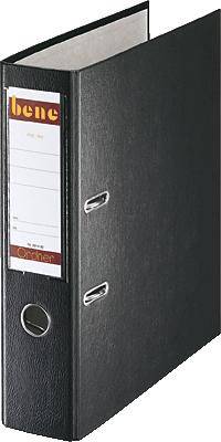 Bene Ordner DIN A4 Rückenbreite: 80 mm Schwarz 2 Bügel 291400SW