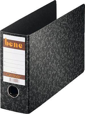 Ordner A5 quer 75mm Hartpappe schwarz