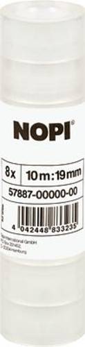 Nopi 57887-00000-00 57887-00000-00 Klebeband Nopi® Transparent (L x B) 10m x 19mm 8St.