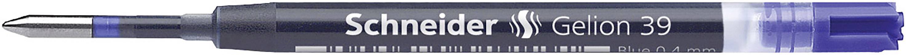 Kugelschreiber in Dunkelblau mit der Aufschrift 'Schneider Gelion 39'.