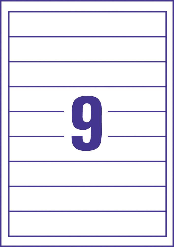 Ordnerrückenschilder 30x190mm zum Einstecken VE=225 Stück weiß