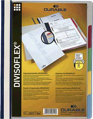 Durable Organisationshefter Divisoflex/2557-06 blau