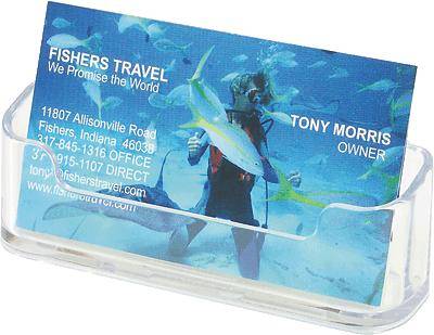 Visitenkartenständer 96x35x45mm glasklar Hartplastik 1 Fach