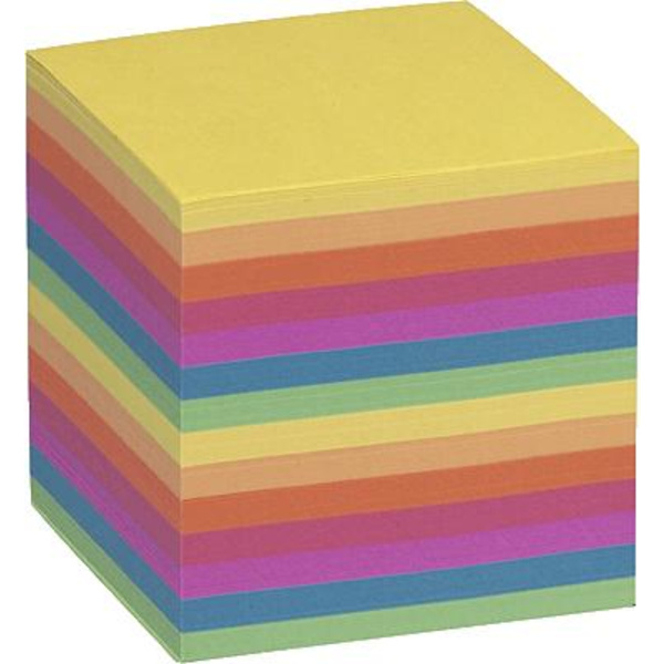 Folia Ersatzpapier für Zettelbox/9910-E-0 90x90x90 mm bunt
