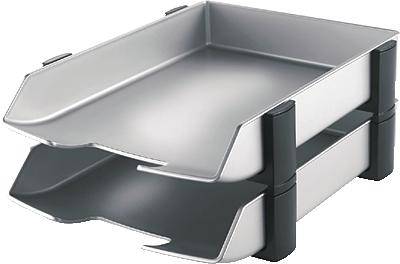 HAN Briefkörbe DELTA/2742-77 277x350x175mm silber/schwarz