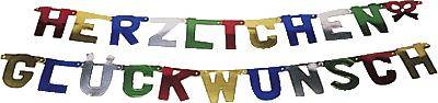 Papstar Grußkette "Herzlichen Glückwunsch"/18645 2,5m