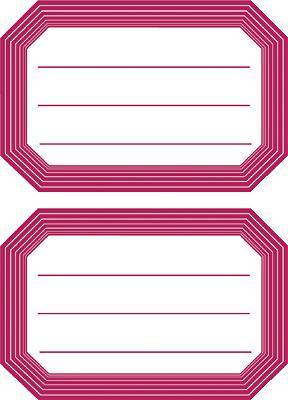 HERMA Buch- und Heftschilder/5712 82x55 rot roter Rand liniert Inh.6