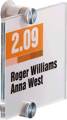 Durable Türschild (L x B) 105 mm x 105 mm Farblos 4820-19