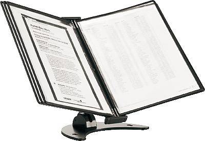 Tarifold Tischständer 3D Tischständer 10 Sichttafeln/475107 A4 schwarz PP