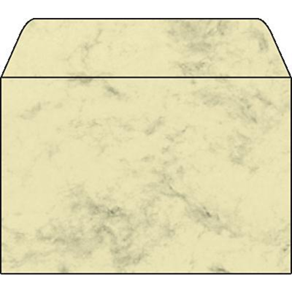 Sigel Umschläge marmoriert/DU009 C6 Marmor grau gummiert 90 g/qm Inh.25